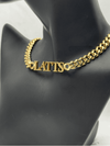 Gold nameplate necklaceCustom Cuban chain necklaceBold gold pendant necklacePersonalized name jewelryStatement gold chain necklaceChunky gold Cuban link necklaceStreetwear nameplate necklacegold chain personalized necklaceTrendy urban jewelryHip-hop inspired gold necklace